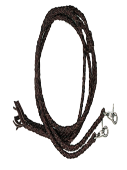 Rênes Western Cuir Tressées A Mousquetons