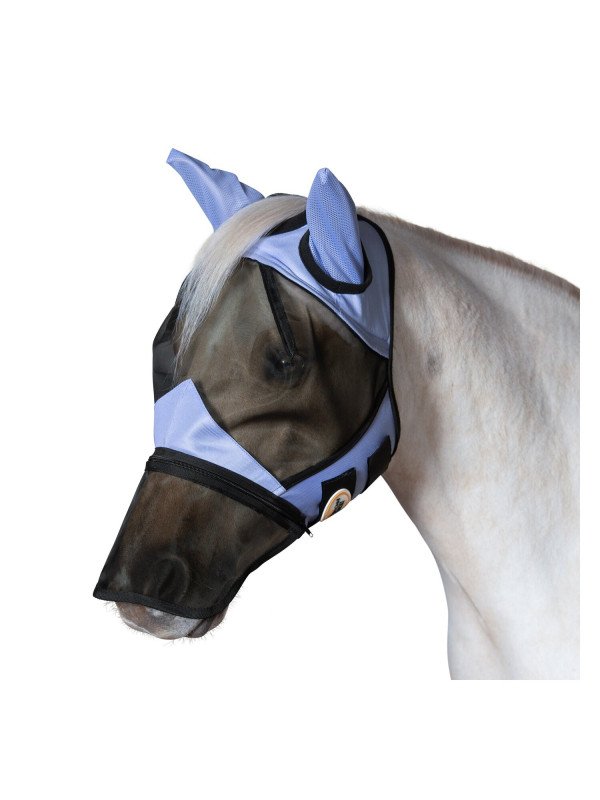 Masque Anti Mouches Shetland Poney Lilas 2 en 1