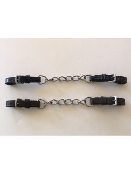 Promo Gourmette Cuir Avec Chaînette