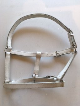 Promo Licol Cuir Blanc Shet Poney