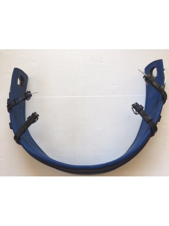 Harnais Cuir Nylon Noir Bleu Mini Shet Poney