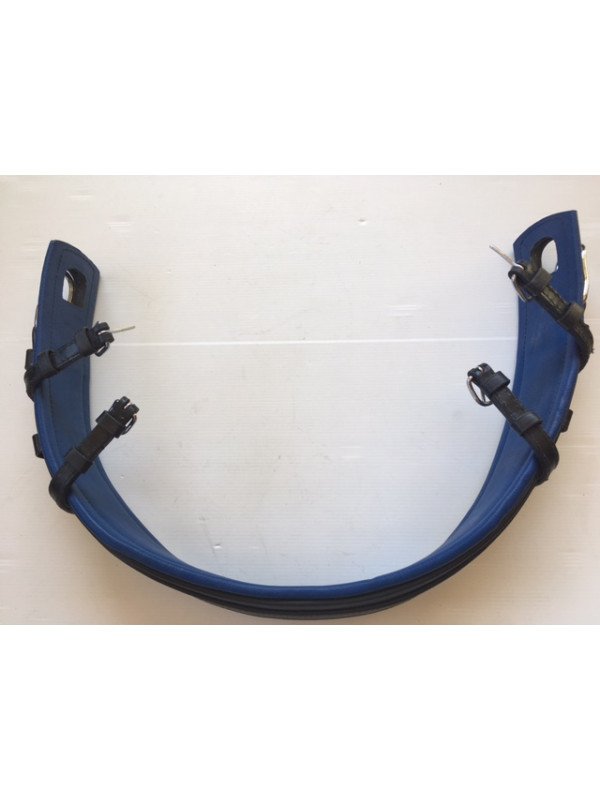 Harnais Cuir Nylon Noir Bleu Mini Shet Poney