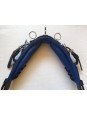 Harnais Cuir Nylon Noir Bleu Mini Shet Poney