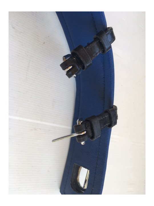 Harnais Cuir Nylon Noir Bleu Mini Shet Poney