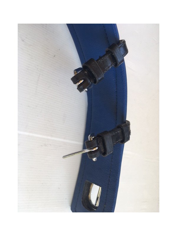 Harnais Cuir Nylon Noir Bleu Mini Shet Poney