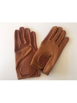 Gants De Meneur Cuir Mesh