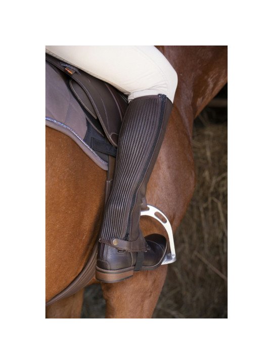 Promo Mini Chaps Equithème Cuir Brun S