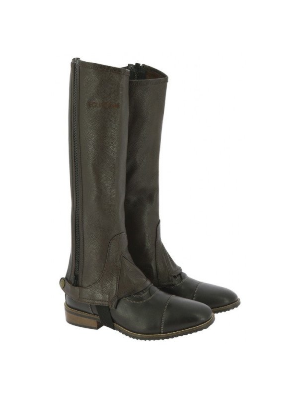 Promo Mini Chaps Equithème Cuir Brun S