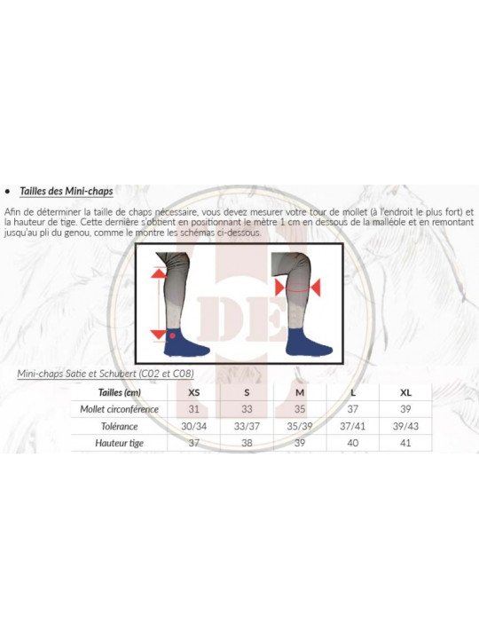 Promo Mini Chaps Schubert T de T Xs L Noir