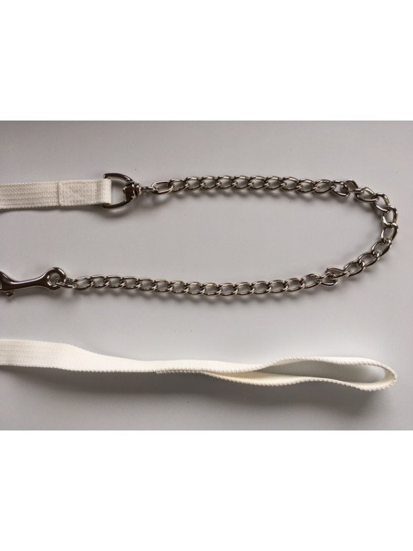 Longe de Présentation  Avec Chaîne Blanc Longe de Présentation  Avec Chaîne Blanc