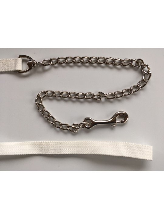 Longe de Présentation  Avec Chaîne Blanc Longe de Présentation  Avec Chaîne Blanc