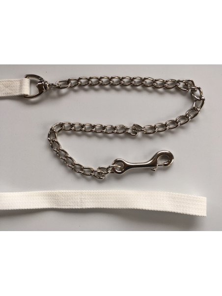 Longe de Présentation  Avec Chaîne Blanc