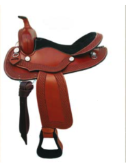 Selle D'équitation HB En Cuir, Taille 16 Pouces, Couleur Naturelle, Traditionnelle