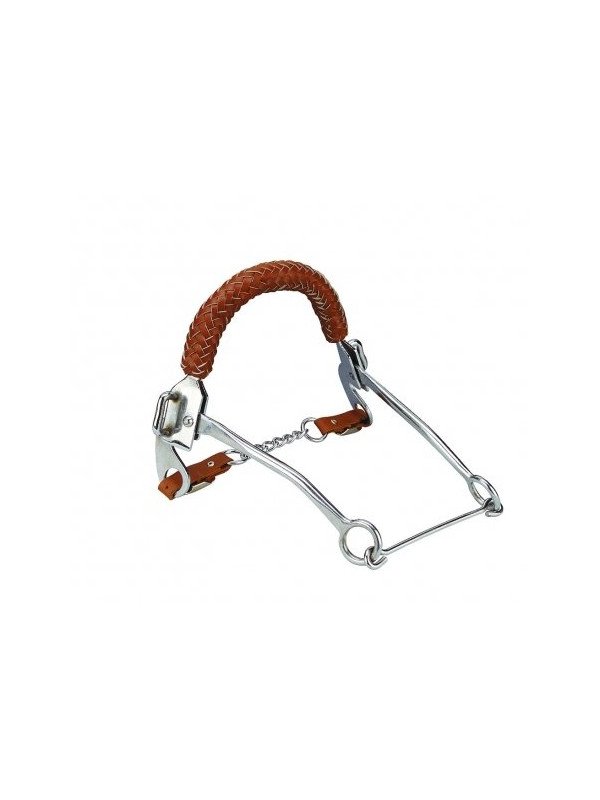 HACKAMORE MUSEROLLE EN CUIR TRESSE